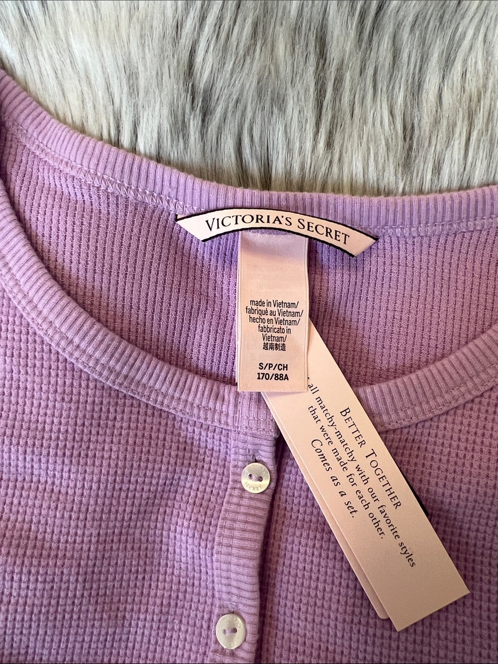 Victoria’s Secret Lilac Waffle Knit Two-Piece Lounge Set - Picture 3 of 12